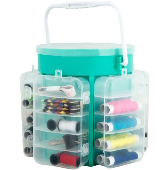 Deluxe 210-Piece Sewing Kit Storage Caddy $9.99