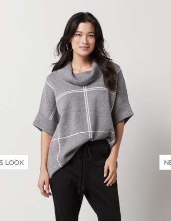 Check Knit Poncho $109.95