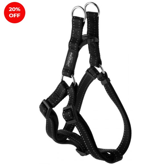 20% OFF Rogz Utility Fanbelt Large Step-In Dog Harness Black $27.99 (RRP$34.99)