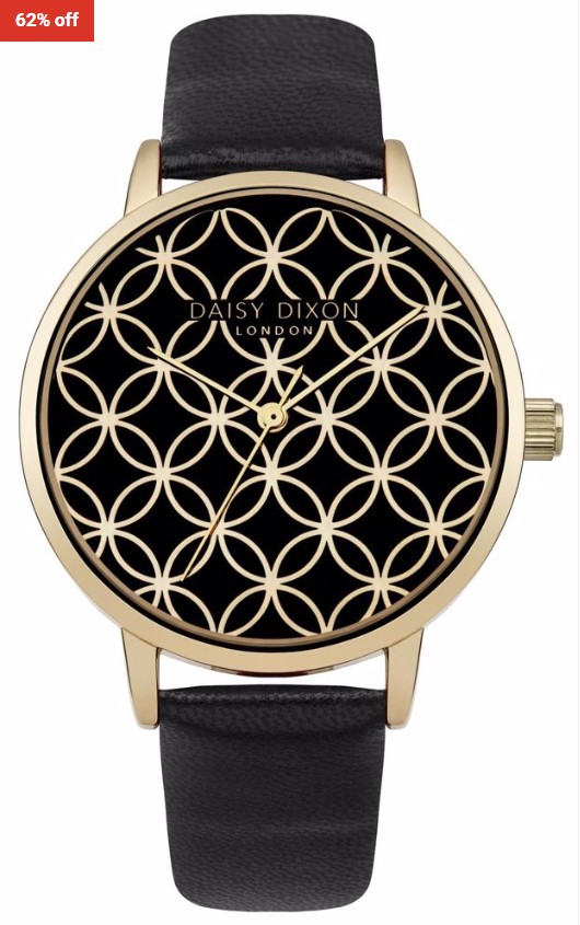 62% OFF Daisy Dixon Leather Watch Black $31.40 (RRP$83)