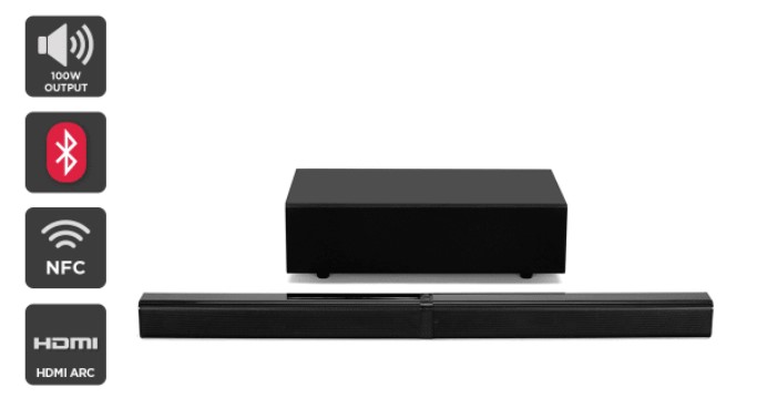 Kogan 2.1CH 100W Detachable Soundbar with Wireless Subwoofer $179