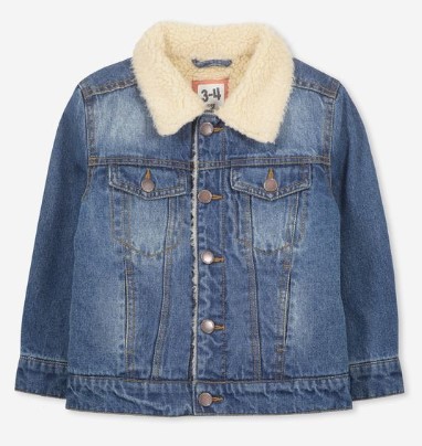 Cotton On Kids Jessie Denim Sherpa Jacket $49.99