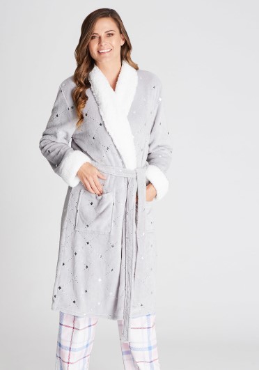 40% OFF Sherpa Shawl Robe $30.00 (Was$49.99)