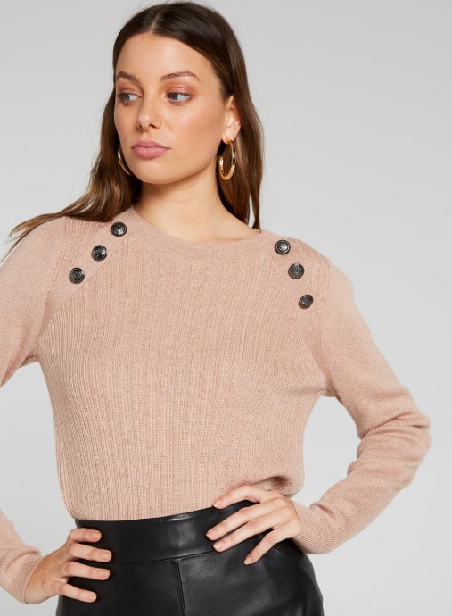 Sofia Ribbed Tuck Shoulder Knit $59.96 (RRP$79.95)