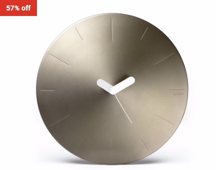 57% OFF Lexon Conic Wall Clock – Soft Gold $39 (RRP$89.95)