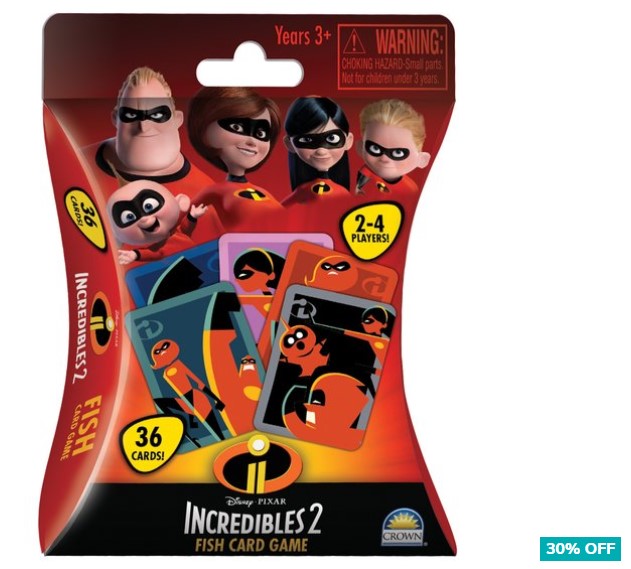 30% OFF Incredibles 2 Fish Card Game $3.49 (RRP$4.99)