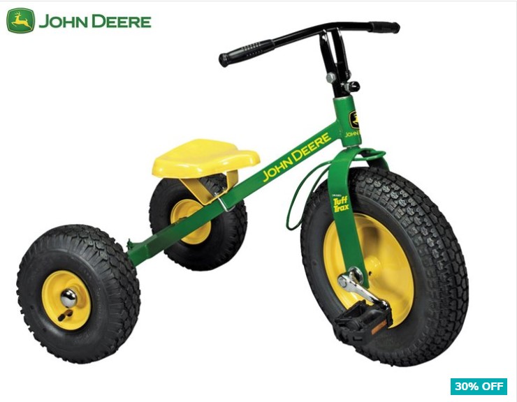 30% OFF John Deere Mighty Tough Trax Trike $159 (Don’t pay $229)