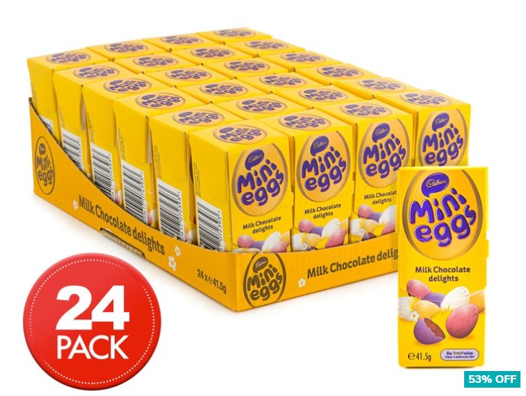 53% OFF 24 x Cadbury Mini Eggs 41.5g $19 (Don’t pay $41.17)