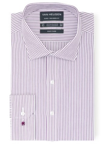 VAN HEUSEN EURO TAILORED FIT SHIRT VERTICAL CANDY STRIPE $69.95