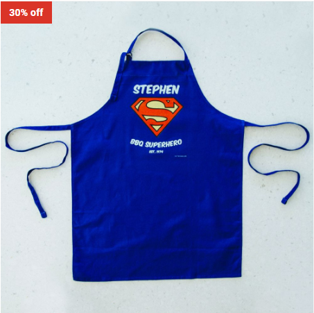 30% OFF DC-Superman Superman Blue Apron $20.99 (RRP$29.99)