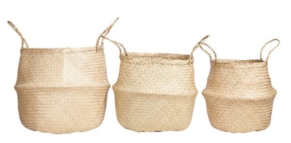 28% OFF 3 Piece Medina Foldable Seagrass Basket Set by Lifestyle Traders $79.00-$89.00 (RP:$109.95)