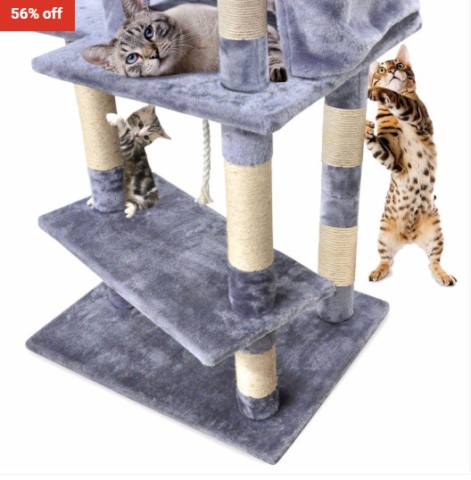 56% OFF PAWZ Cat Scratching Post Tree Gym House Scratcher Pole Furniture Toy 1.45M BROWN $62 (RRP$139.99)