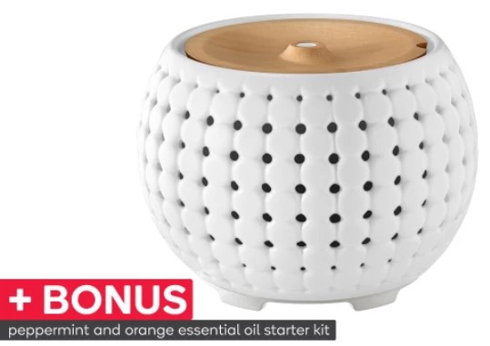 Ellia Gather Ultrasonic Aroma Ceramic Diffuser – White (ARM-910WT-WW) $89 (RRP $149.95)