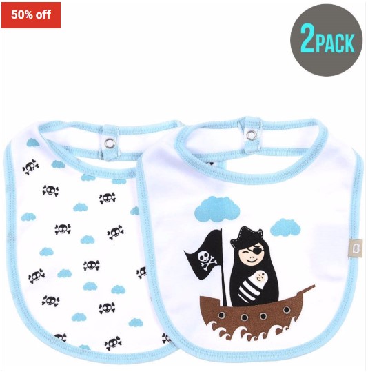 50% OFF Babyushka Pirate 2 Pk Bib $5 (RRP$10)