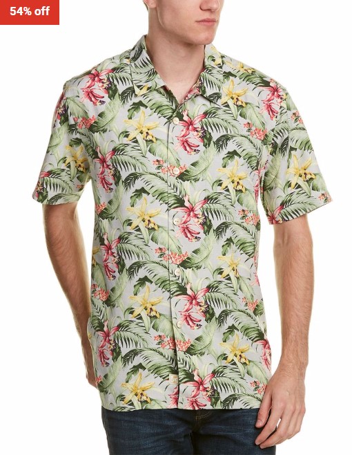 54% OFF Tommy Bahama Menara Garden Silk Woven Shirt $81 (RRP$177)