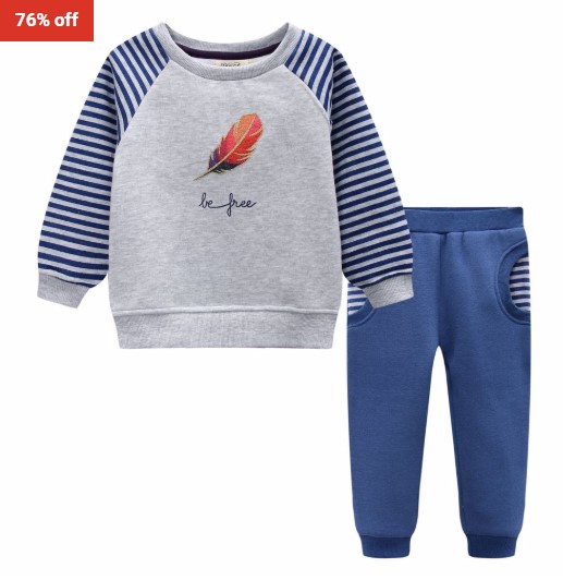 76% OFF BQT Baby Girls Feather Fleecy Set $11.95 (RRP$49.95)