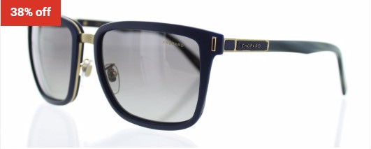 38% OFF Chopard Men’S Shiny Blue And Grey Brown Sunglasses $375 (RRP$600)