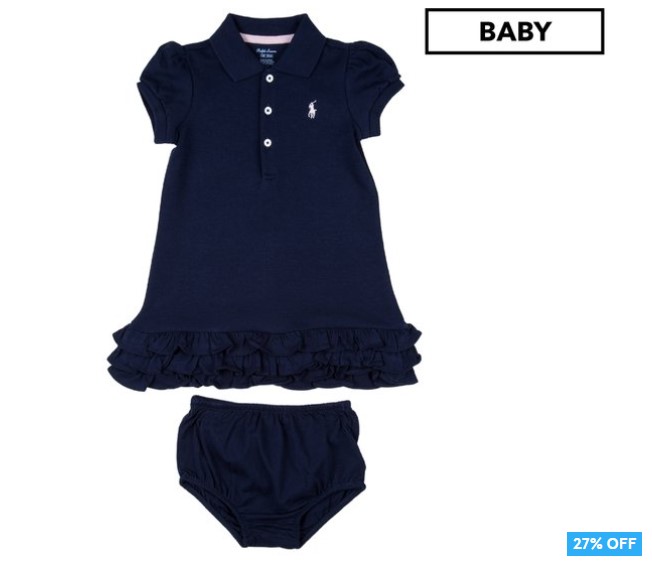 27% OFF Polo Ralph Lauren Baby Polo Dress – French Navy $49.99 (Don’t pay $69)