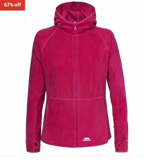 67% OFF Trespass Womens Marathon Womens Microfleece Hoodie Cerise $21 (RRP$64)