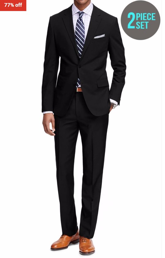 77% OFF Braveman Mens 2 Piece Classic Fit Black $99 (RRP$422)