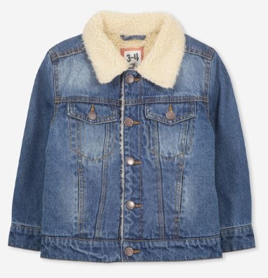 Cotton On Kids Jessie Denim Sherpa Jacket $49.99