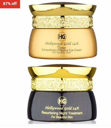 87% OFF Hollywood Gold 24k Duo – Eye Cream & Night Treatment $69 (RRP$538)