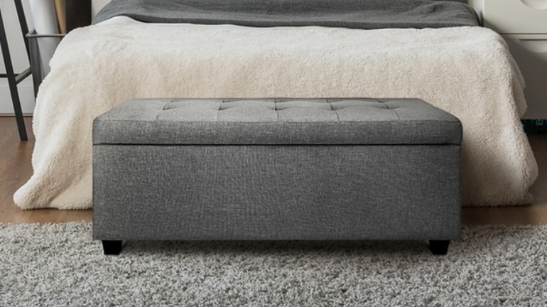 From $89 for a Seating and Storage Ottoman in Choice of Fabric and Colour