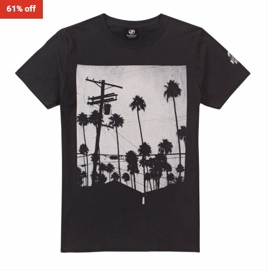 61% OFF SEVENTY SEVEN Mens Tshirt Black $18 (RRP$46)