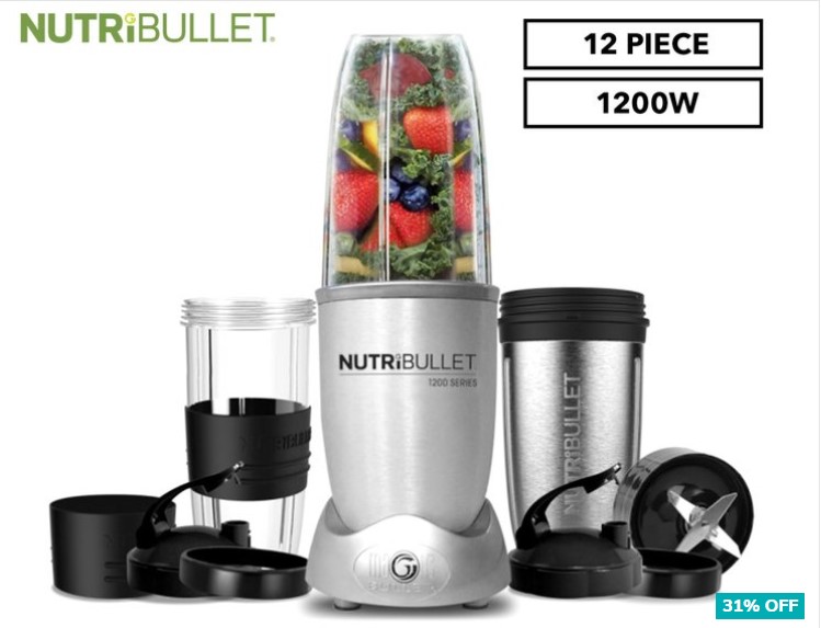 31% OFF NutriBullet 1200W 12-Piece Blender Set $158 (Don’t pay $229)