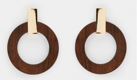 Wooden Circle Earring $16.95