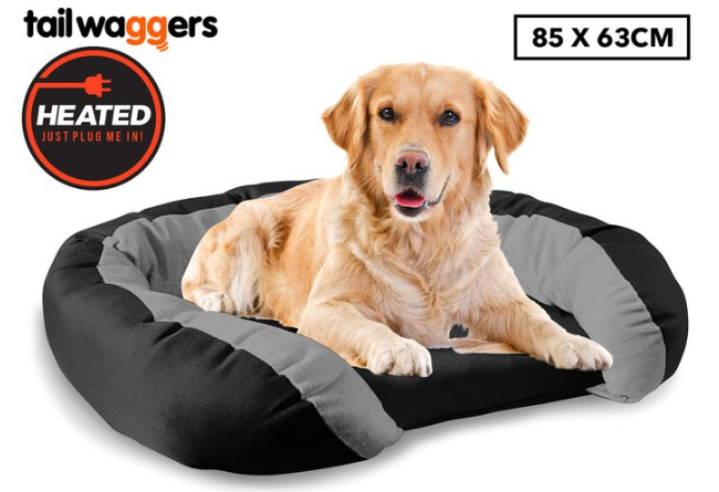 Tail Waggers 85x63cm Heated Oval Pet Bed $49.99