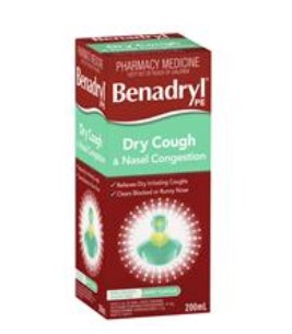 Benadryl PE Dry Cough & Nasal Congestion Non Drowsy Berry Flavour 200mL $9.99