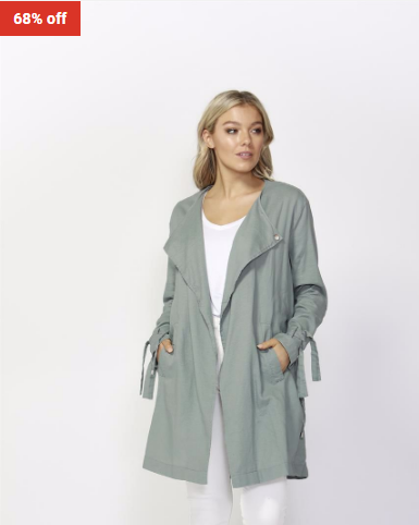 68% OFF Sass Clothing Espionage Trench $29 (RRP$89.95)