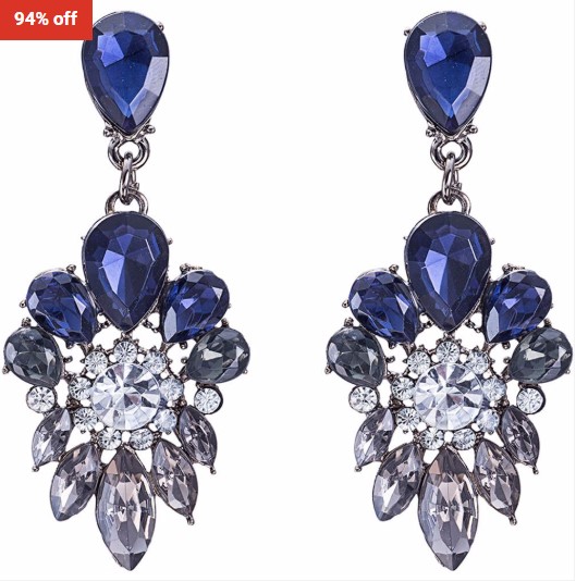 94% OFF Rubique Swarovski Crystal Elements 18K Gold Plated Earrings $25 (RRP$423)