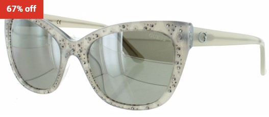 67% OFF Guess Women’S Cat-Eye White And Grey Sunglasses $39.99 (RRP$120)
