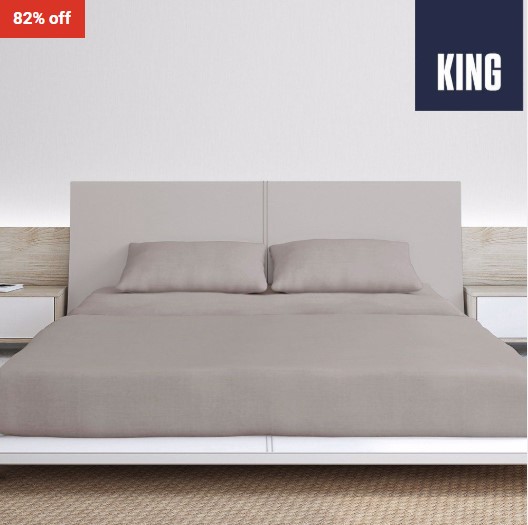 82% OFF Royal Comfort Bamboo Blend sheet sets King Warm Grey $45 (RRP$249)