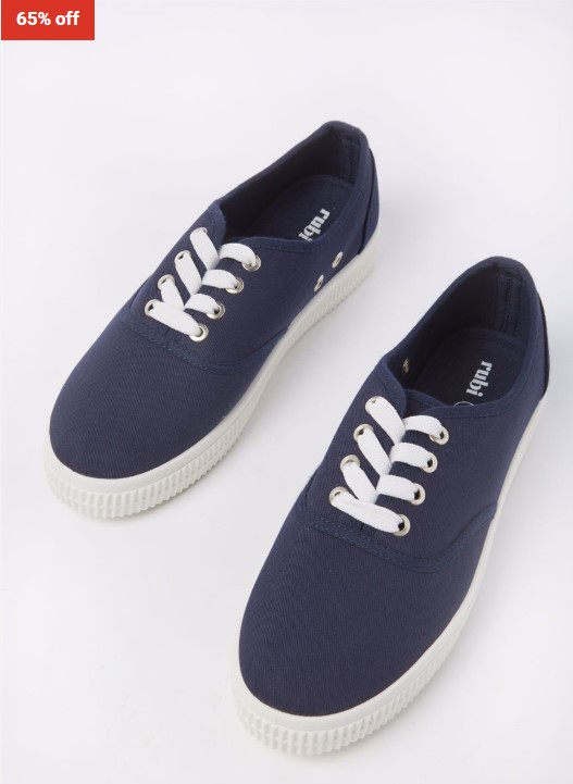 65% OFF Rubi Casey Creeper Plimsoll Navy $7 (RRP$19.95)