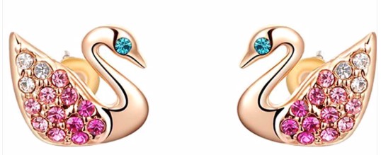 91% OFF Shop Chainz Swan Stud Earrings with Swarovski Crystals $15 (RRP$160)