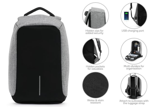 63% OFF Anti-Theft Fortress Backpack with USB Port $29 (Was $79)
