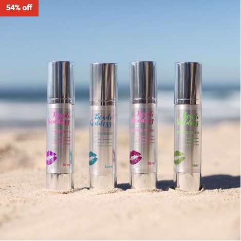 54% OFF Bondi Goddess SET OF 4- Cleanser, Rejuvenator, Collagen & Serum $129 (RRP$279.52)