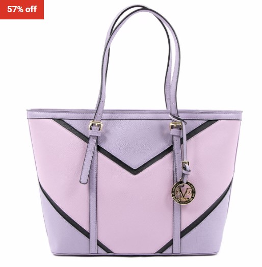 57% OFF V ITALIA BY VERSACE 1969 90504 Purple-Lilac-Black Women Bag $129 (RRP$303)