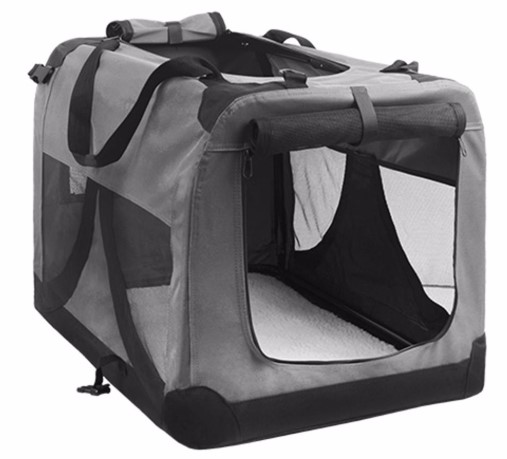 iPet Large Portable Soft Pet Dog Crate Cage Kennel Grey $59