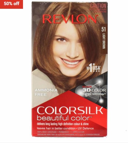 50% OFF Revlon Colorsilk Permanent Hair Color 51 Light Brown $5 (RRP$9.95)