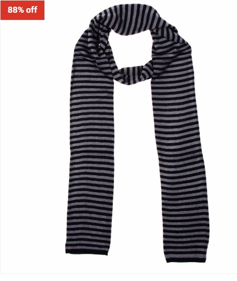 88% OFF Bella B Wear Steel Black Stripe Scarf $5 (RRP$40)