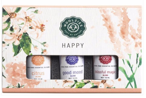 23% OFF Woolzies Happy Set Of 3 Essential Oils-Citrus Blend, Good Mood & Blissful Magic $17 (RRP$22)