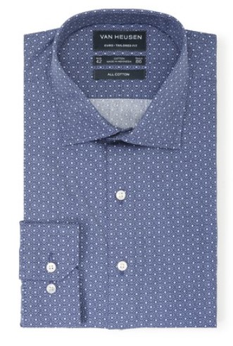 VAN HEUSEN EURO TAILORED FIT SHIRT NAVY PRINT $69.95