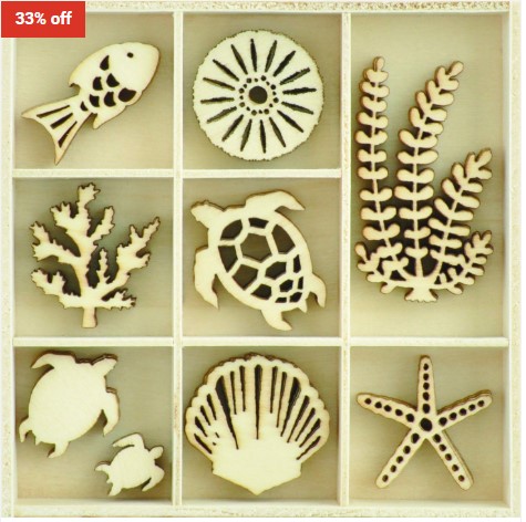 33% OFF Kaisercraft Flourish Pack Underwater 45pcs $4 (RRP$5.99)