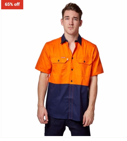 65% OFF Hard Yakka Yellow koolgear Ventilated SS Hi-Vis Shirt $14 (RRP$39.99)