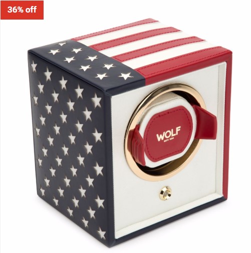 36% OFF WOLF Leatherette Navigator Cub Winder Usa Flag $225 (RRP$354)