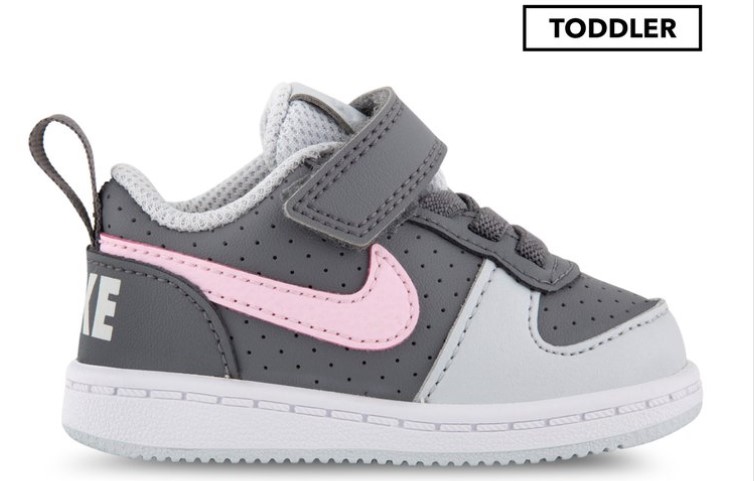 20% OFF Nike Toddler Girls’ Court Borough Low Shoe – Cool Grey/Pink Foam $39.99 (Don’t pay $49.99)
